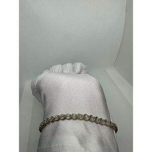 1 Ct Natural Diamond Tennis Bracelet, 14 KTP on Sterling Silver